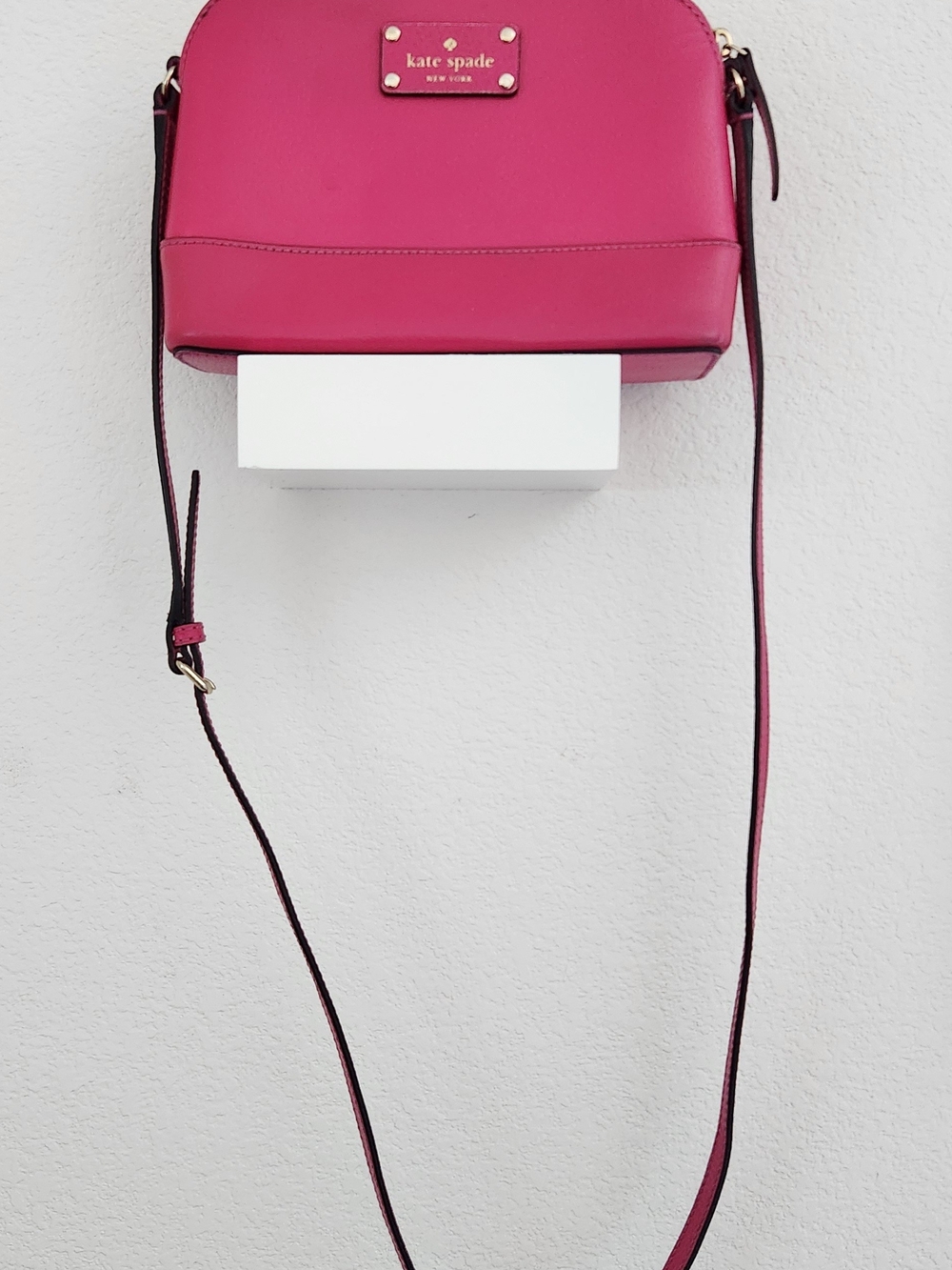 kate spade Hot Pink Dome Crossbody with Gold Hardware